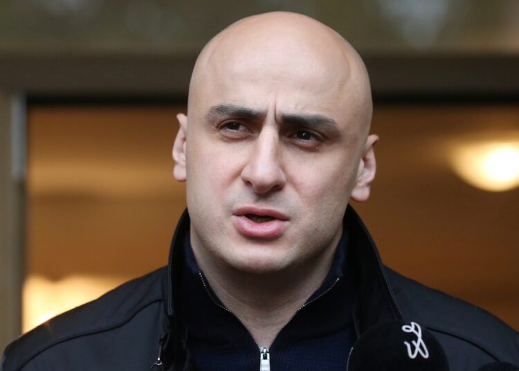 Georgia opposition decries fraud as ruling party wins polls 1 - Egyptian Gazette Nika Melia, leader of the United National Movement (UNM) party and candidate for mayor of Tbilisi, speaks to the media outside a polling station during the second round of the municipal elections in Tbilisi, Georgia.