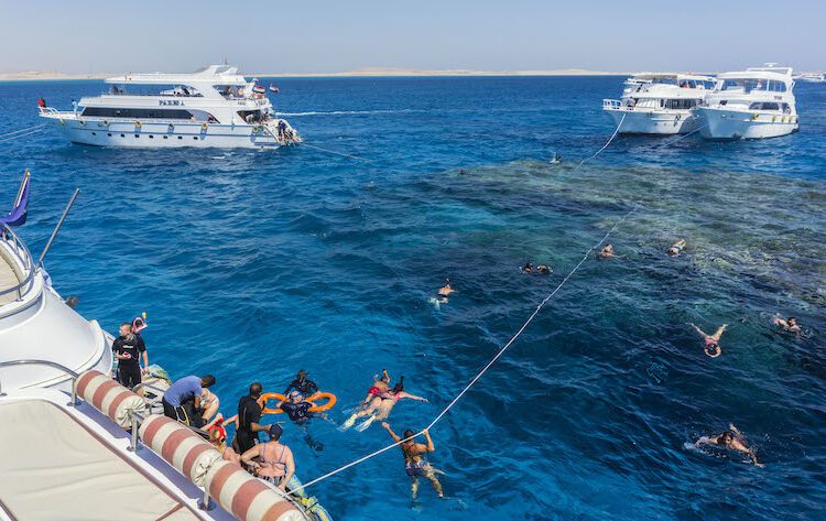 Russian tourists flock back to Egypt’s Red Sea 1 - Egyptian Gazette A picture taken on September 29, 2021 shows Russian tourists in the Egyptian Red Sea resort of Sharm el-Sheikh.