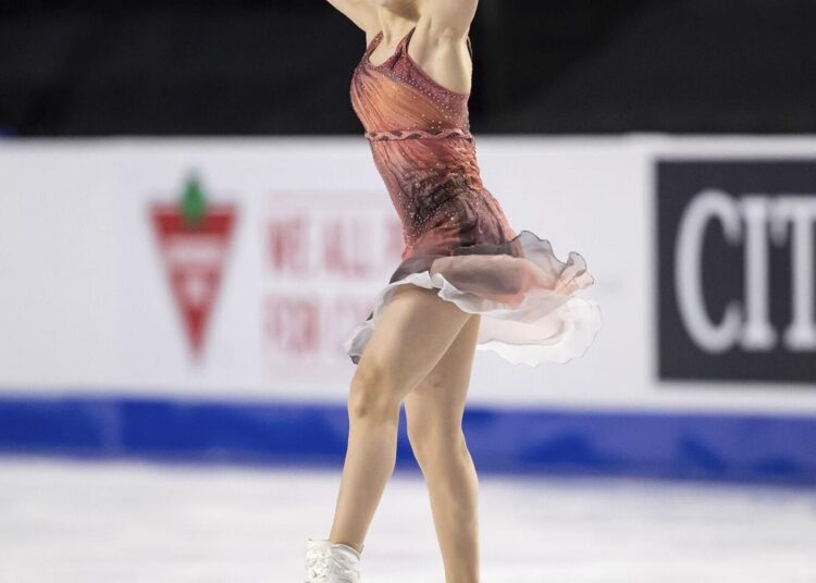 Russia's Kamila Valieva performs her women's short programme during the Skate Canada figure skating competition in Vancouver, British Columbia.