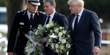 Boris Johnson visits church where lawmaker was stabbed to death 1 - Egyptian Gazette Boris Johnson visits church where lawmaker was stabbed to death