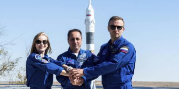 Russian film crew blasts off to make first movie in space