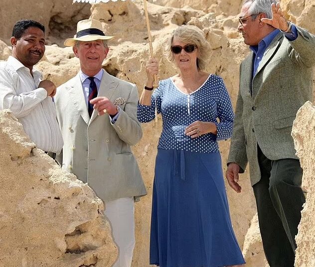 The Prince of Wales and the Duchess of Cornwall will take their first major overseas tour since the pandemic began with a trip to the Middle East. Pictured, the royal couple in Egypt in 2006