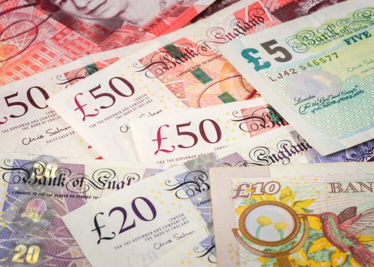 Sterling hits 3-week high versus euro.