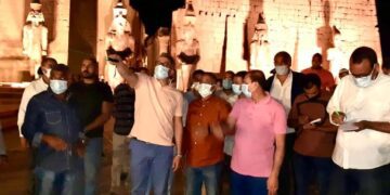 Minister inspects renovation work at Karnak, Luxor temples 1 - Egyptian Gazette Minister inspects renovation work at Karnak, Luxor temples