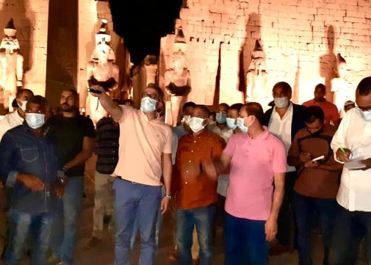 Minister inspects renovation work at Karnak, Luxor temples 2 - Egyptian Gazette Minister inspects renovation work at Karnak, Luxor temples 1 - Egyptian Gazette