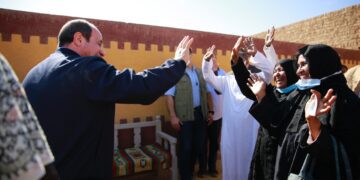 Sisi inspects floods-hit areas in Aswan 1 - Egyptian Gazette Sisi inspects floods-hit areas in Aswan
