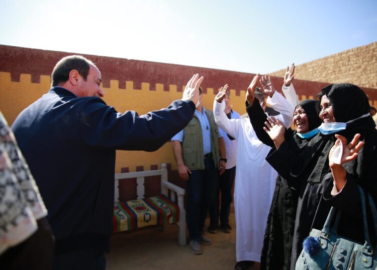 Sisi inspects floods-hit areas in Aswan 1 - Egyptian Gazette