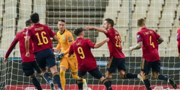 Spain passes Sweden in Group B of European qualifying