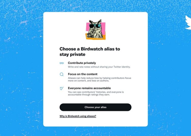 You can fight misinformation on Twitter without using your username 1 - Egyptian Gazette Birdwatch contributors will be able to obtain a special pseudonym to protect their identity.