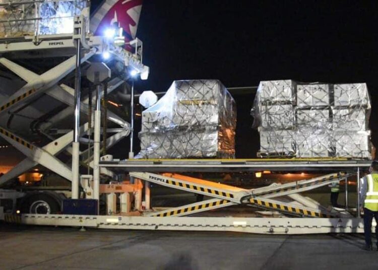 3.890 mln doses of Pfizer's COVID-19 vaccine reach Cairo airport 2 - Egyptian Gazette 3.890 mln doses of Pfizer's COVID-19 vaccine reach Cairo airport 1 - Egyptian Gazette