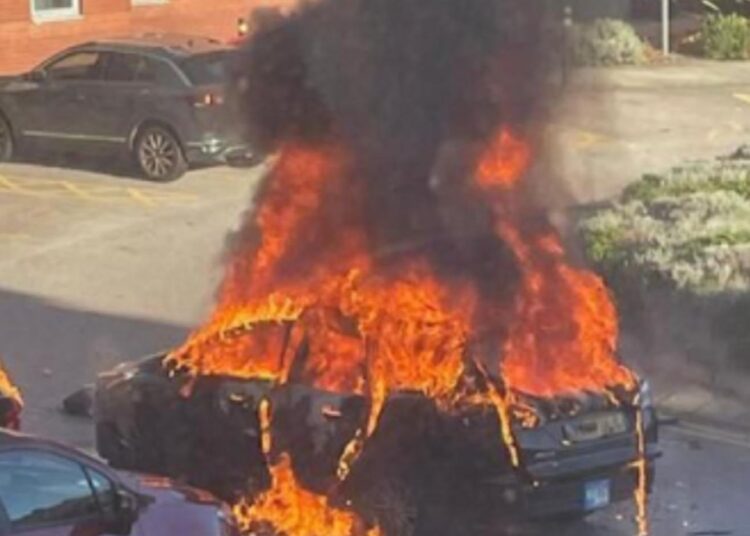 3 terror arrests after Liverpool explosion 1 - Egyptian Gazette Pictures of a burning car outside the hospital have been widely shared on social media
