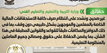 Egyptian gov’t denies halting bonuses to teachers in new education system