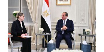 President Sisi meets with Tunisian PM in Paris