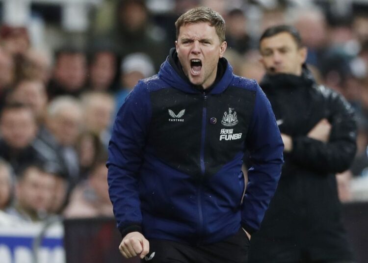 Newcastle United manager Eddie Howe during the match against Norwich City at St James’ Park, Newcastle.