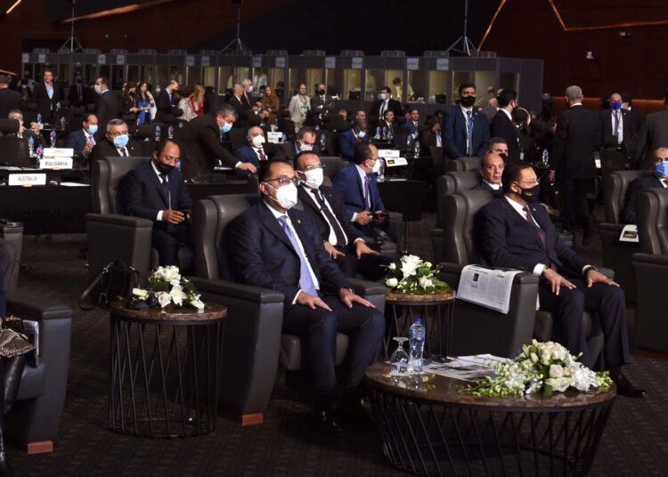 Prime Minister Moustafa Madbouli during the opening of the ninth session of Conference of States Parties (COSP) to the UN Convention against Corruption that kicked off in Sharm el-Sheikh city on Monday.