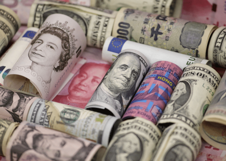 Sterling edges lower as dollar strengthens.