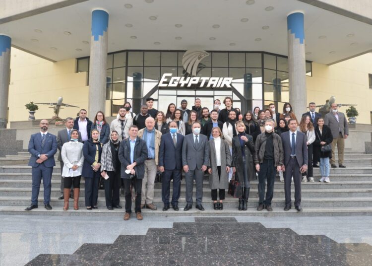 French Sorbonne University students visit EgyptAir 1 - Egyptian Gazette