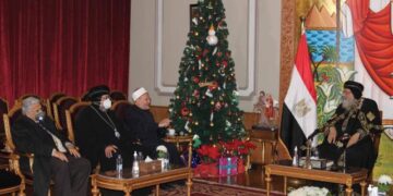 Egypt's Mufti greets Pope Tawadros on Xmas 1 - Egyptian Gazette Egypt’s Mufti greets Pope Tawadros on Xmas