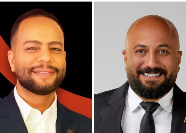 Khaled Abdel Rahman (L) and Karim Mamoun