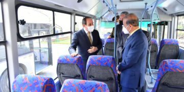 President inspects multi-purpose gas-powered vehicles 1 - Egyptian Gazette President inspects multi-purpose gas-powered vehicles