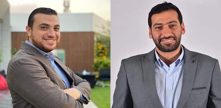 Ahmed Abdelaziz (L) and Mahmoud Elkady