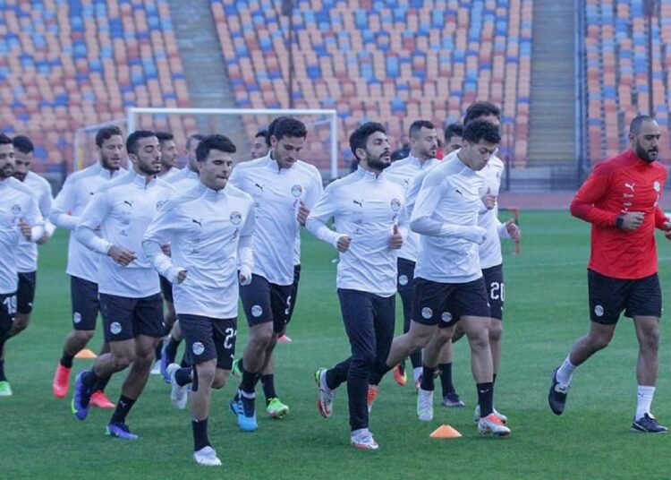 Egypt’s national team players during a training session in readiness for the 33rd edition of the African Cup of Nations.