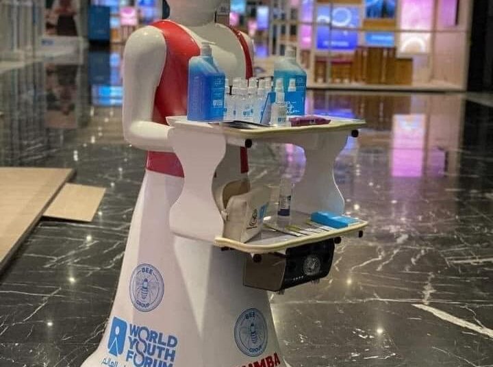 Egyptian robot presents precautionary measures before Sisi at WYF's opening 1 - Egyptian Gazette