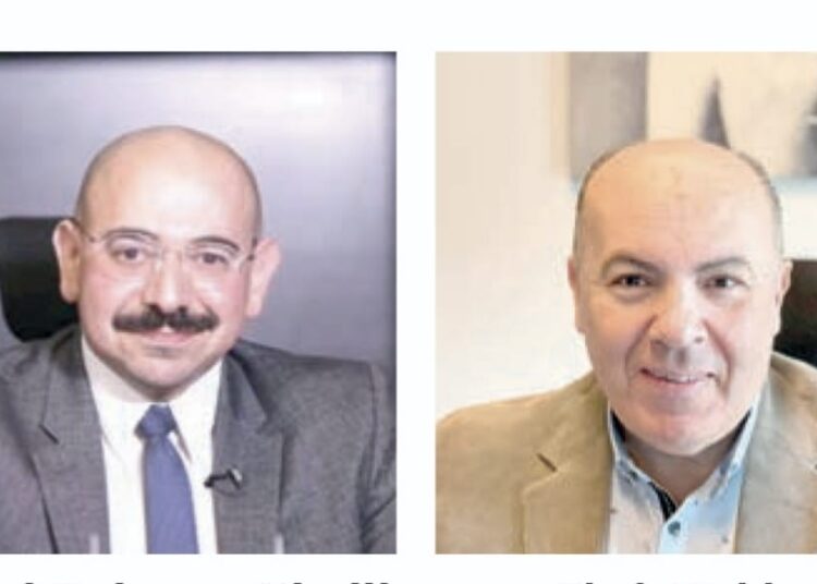 Abdel Rahman Khalil (L) and Ehab Wahby