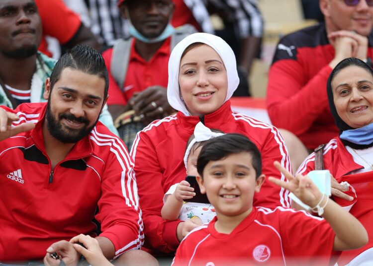 Egypt's supporters during their African Cup of Nations quarter-final match against Morocco in Douala.