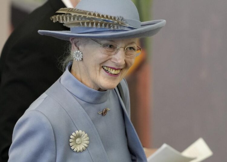 Queen Margrethe attends the Danish Parliament's celebration of her 50th Regent's Anniversary at Christiansborg Castle, Copenhagen, Friday Jan. 14, 2022.