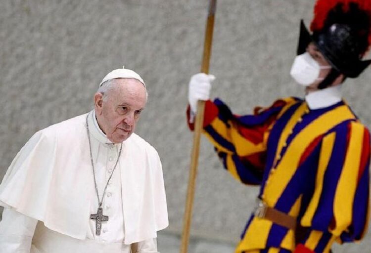 A file photo showing Pope Francis holds weekly general audience at the Vatican.