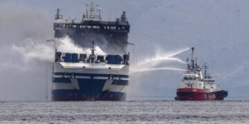 Greece: Search expanded on burning ferry; 10 missing 1 - Egyptian Gazette Greece: Search expanded on burning ferry; 10 missing
