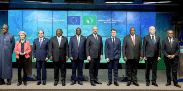 President Sisi poses for photo-op with leaders participating in EU-AU Summit 1 - Egyptian Gazette President Sisi poses for photo-op with leaders participating in EU-AU Summit