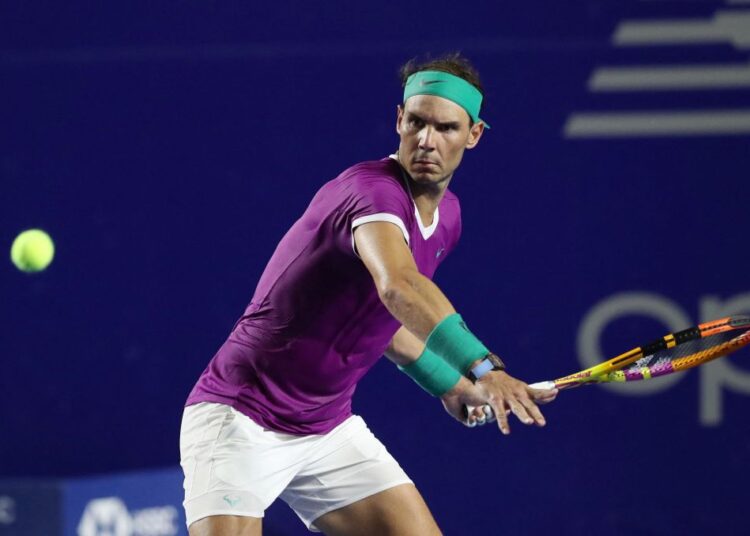 Tennis - ATP 500 - Abierto Mexicano - The Fairmont Acapulco Princess, Acapulco, Mexico - February 23, 2022 Spain's Rafael Nadal in action during his round of 16 match against Stefan Kozlov of the U.S. REUTERS/Henry Romero