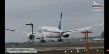EgyptAir hails success of London flight captain in landing skillfully at Heathrow airport despite storm