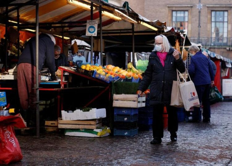 Britain's economy shrank by 0.2% in December when the rapid spread of the Omicron variant of COVID-19 prompted many Britons to work from home and avoid their usual Christmas socialising which hit many services businesses.