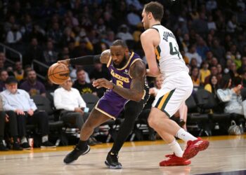 Lakers rally to beat Jazz after Davis hurt, Nuggets stun Warriors