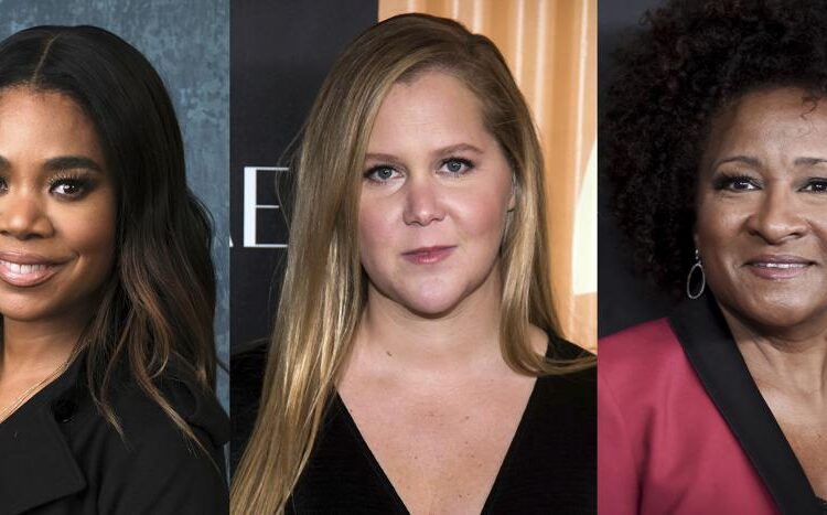 This combination of photos shows Regina Hall, from left, Amy Schumer and Wanda Sykes, who are in final talks to host the 94th Academy Awards.