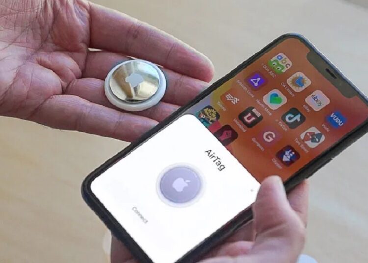 Launched early last year, AirTags are designed to be affixed to things people tend to lose, synching wirelessly to iPhones, iPads or iPod Touch devices to signal where they can be found.