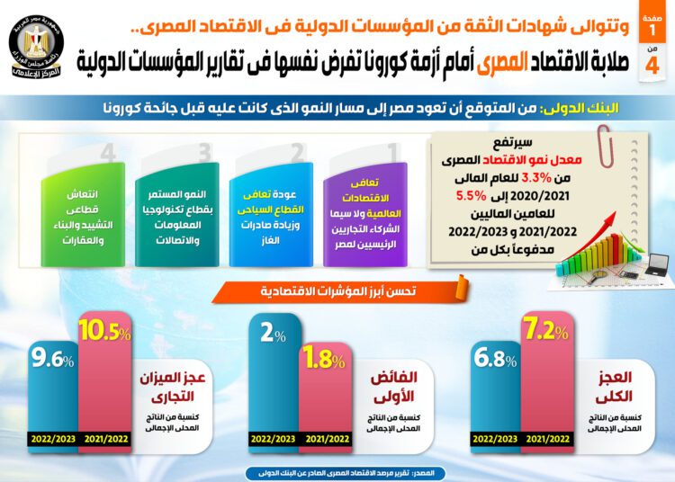 'Egypt economy steadfast in int'l reports despite pandemic' 1 - Egyptian Gazette