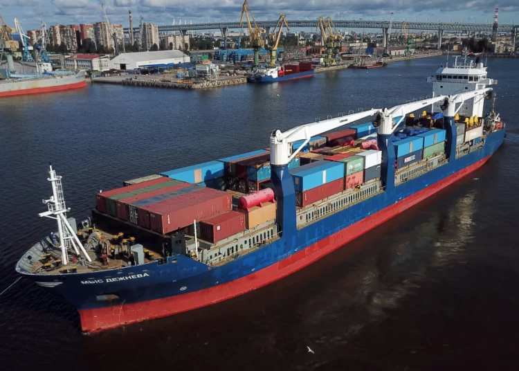 A Russian cargo ship, similar to the one seized on Saturday.
