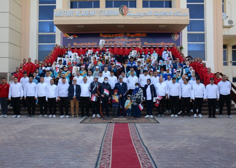 The Egyptian Military Academy on Saturday took part in a marathon in support of autistic children.