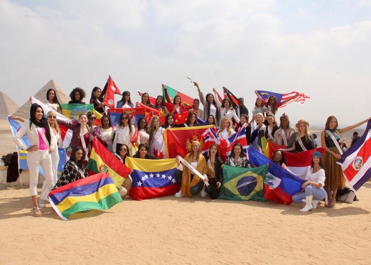 Giza Pyramids area hosts participants in Miss Eco International contest 1 - Egyptian Gazette
