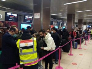 Flight carrying 174 Egyptians who fled Ukraine to Poland arrives at Cairo airport 3 - Egyptian Gazette
