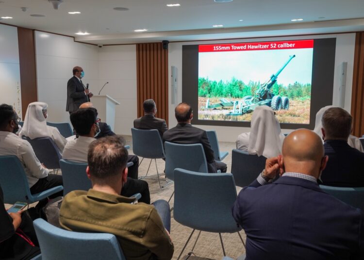 Head of the National Service Projects Organisation (NSPO) Mohamed Ahmed Mostafa taking part in a conference on the sidelines of the Expo 2020 on Monday.