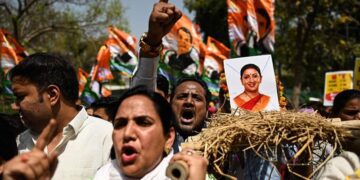 Protests in India’s capital on 2nd day of nationwide strike