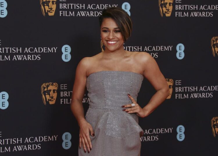 Ariana DeBose poses for photographers upon arrival to the BAFTA Nominees' Party in central London.