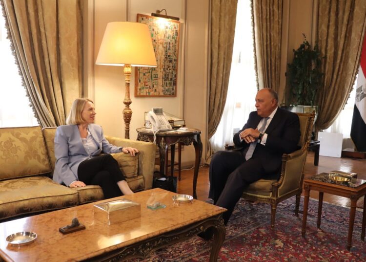 Foreign Minister Sameh Shoukry met with  his Norwegian counterpart Anniken Huitfeldt.