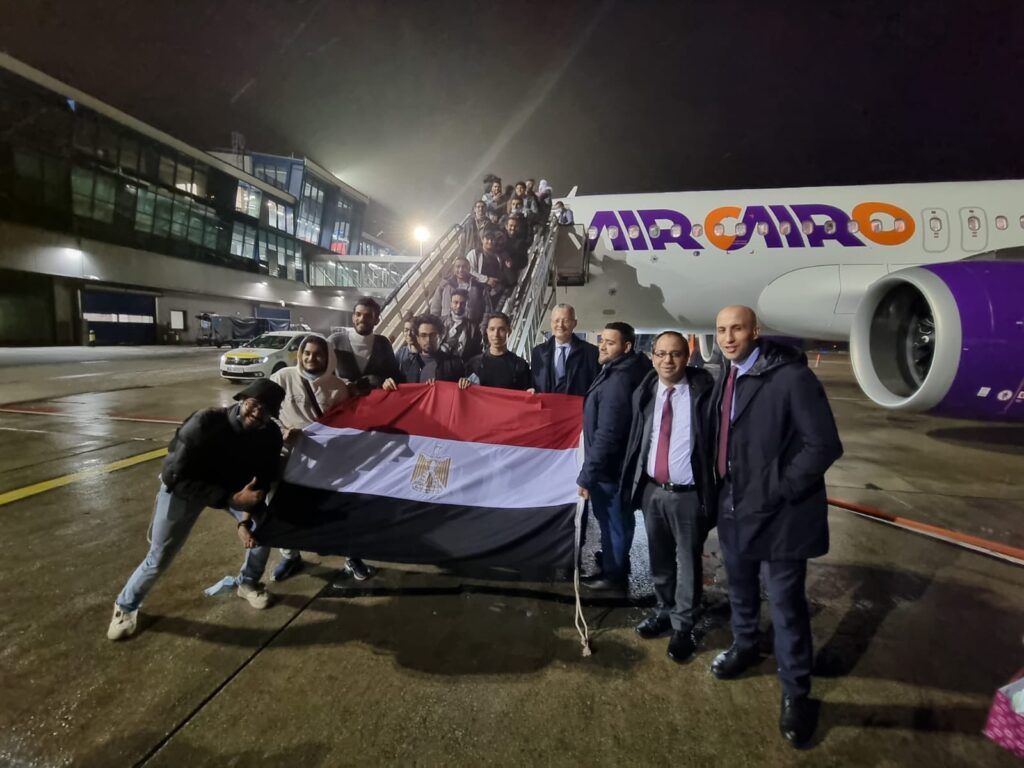 Egypt's ambassador to Poland sees off Egyptians coming from Ukraine before returning home 2 - Egyptian Gazette