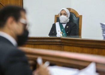 Woman sits on key court in Egypt first